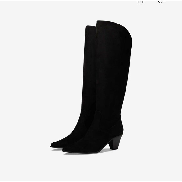 Anne Klein Wei Women's Pointed Toe Knee High Boot Black US Size 8 - Picture 1 of 9
